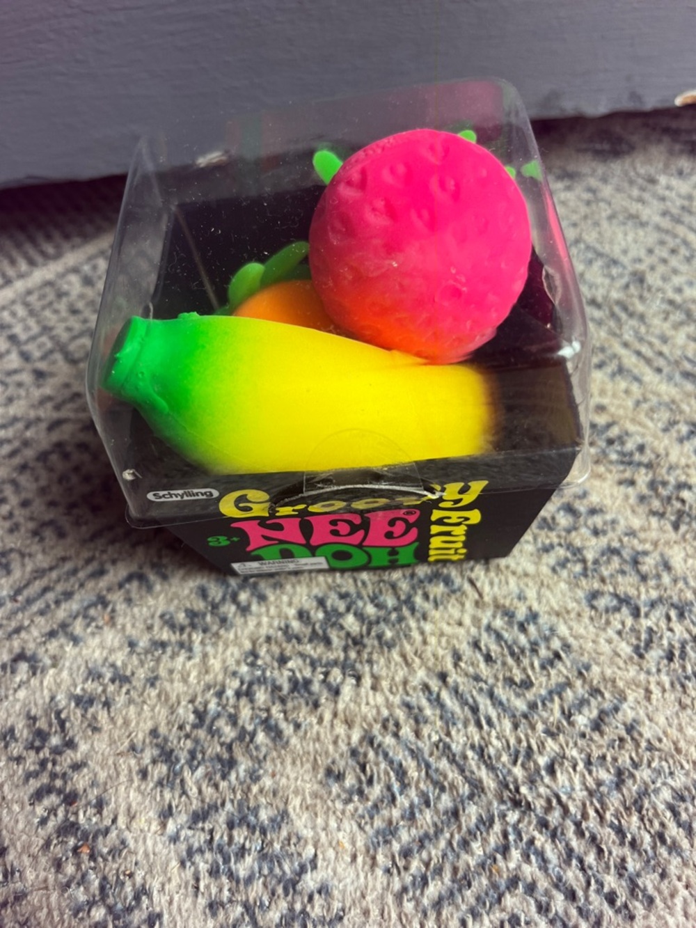 Needoh Groovy Fruit Stress Squishy Set - Yellow & Pink & Orange